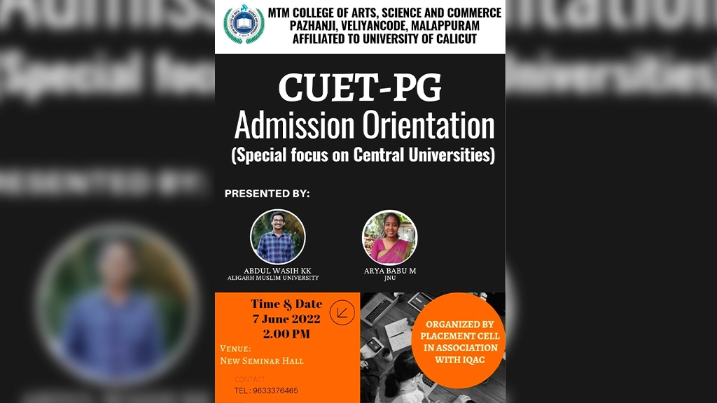 CUET PG -2022: Admission Orientation