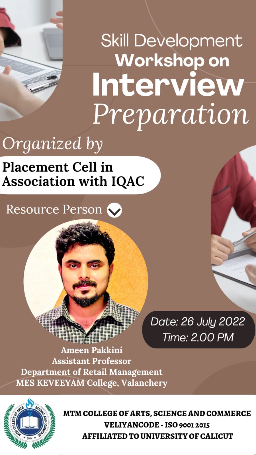 SKILL DEVELOPMENT WORKSHOP ON INTERVIEW PREPARATION