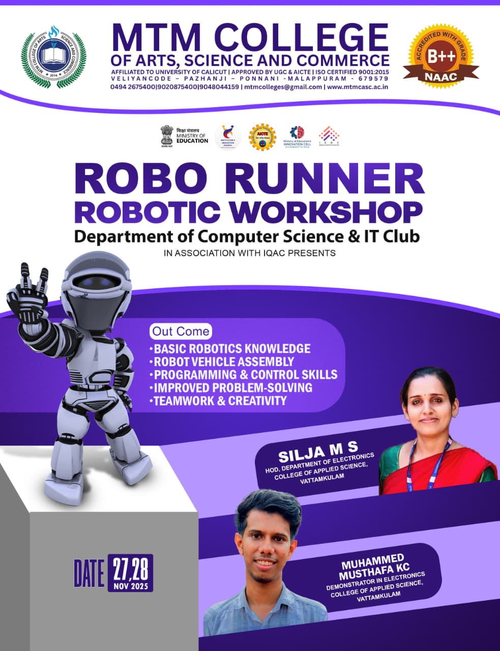 ROBO RUNNER Robotic Workshop for 2nd and 3rd year