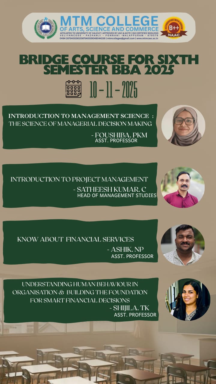 Bridge Course for Sixth Semester BBA 2025