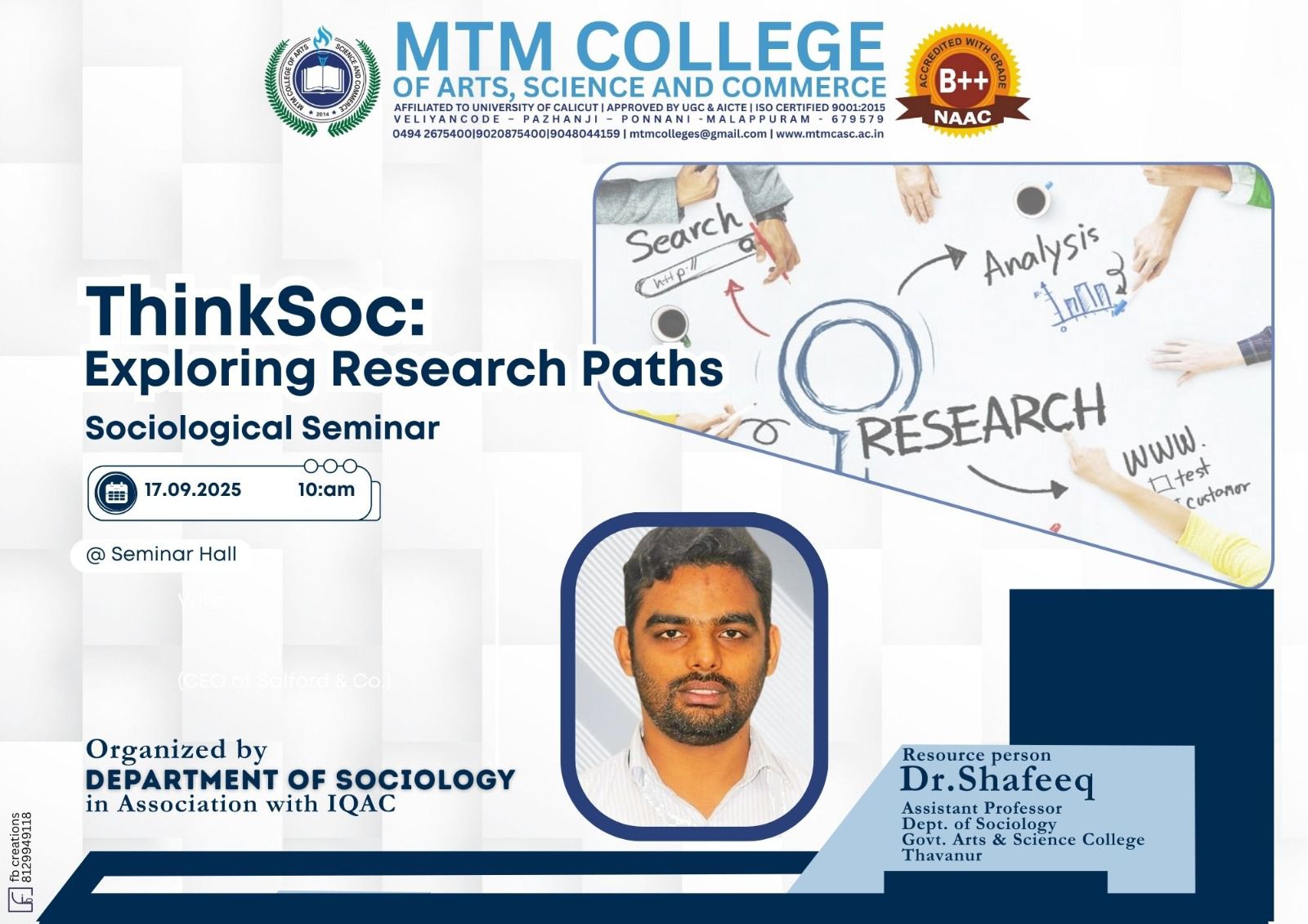 Thinksoc: Exploring Research Paths (sociological Seminar)