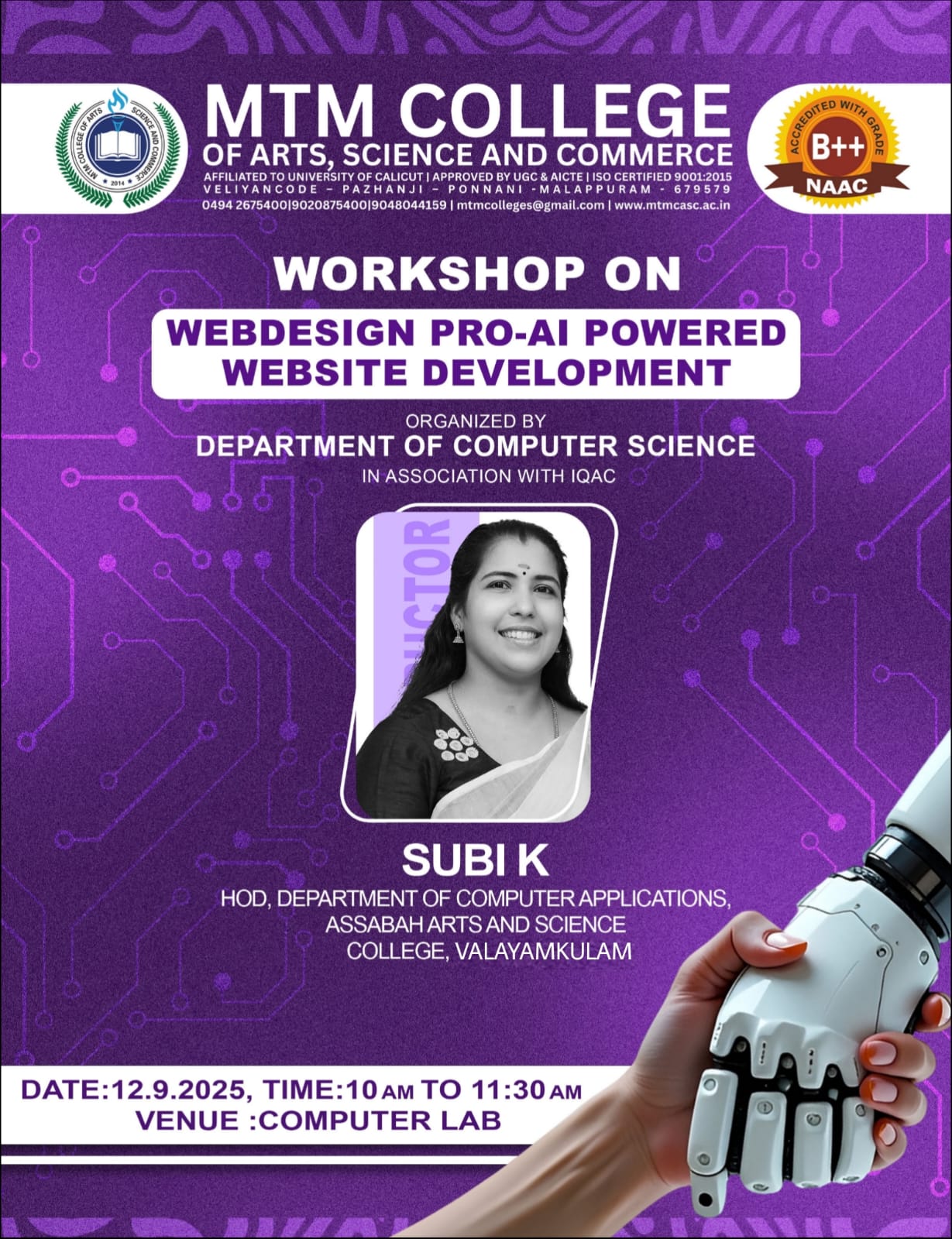 Workshop on Web Design Pro- AI powered Website development