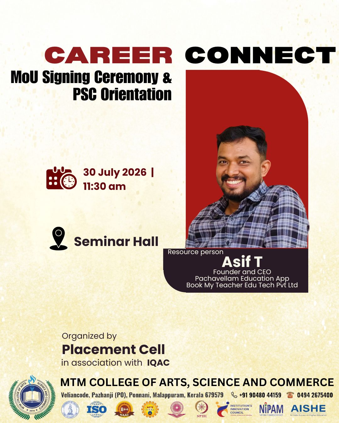 Career Connect – MoU Signing Ceremony & PSC Orientation