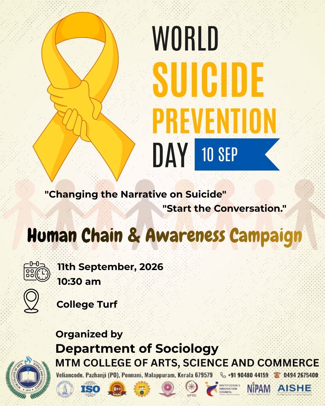 World Suicide Prevention Day – Human Chain & Awareness Campaign